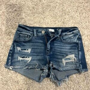 KanCan Blue Distressed Jean Shorts